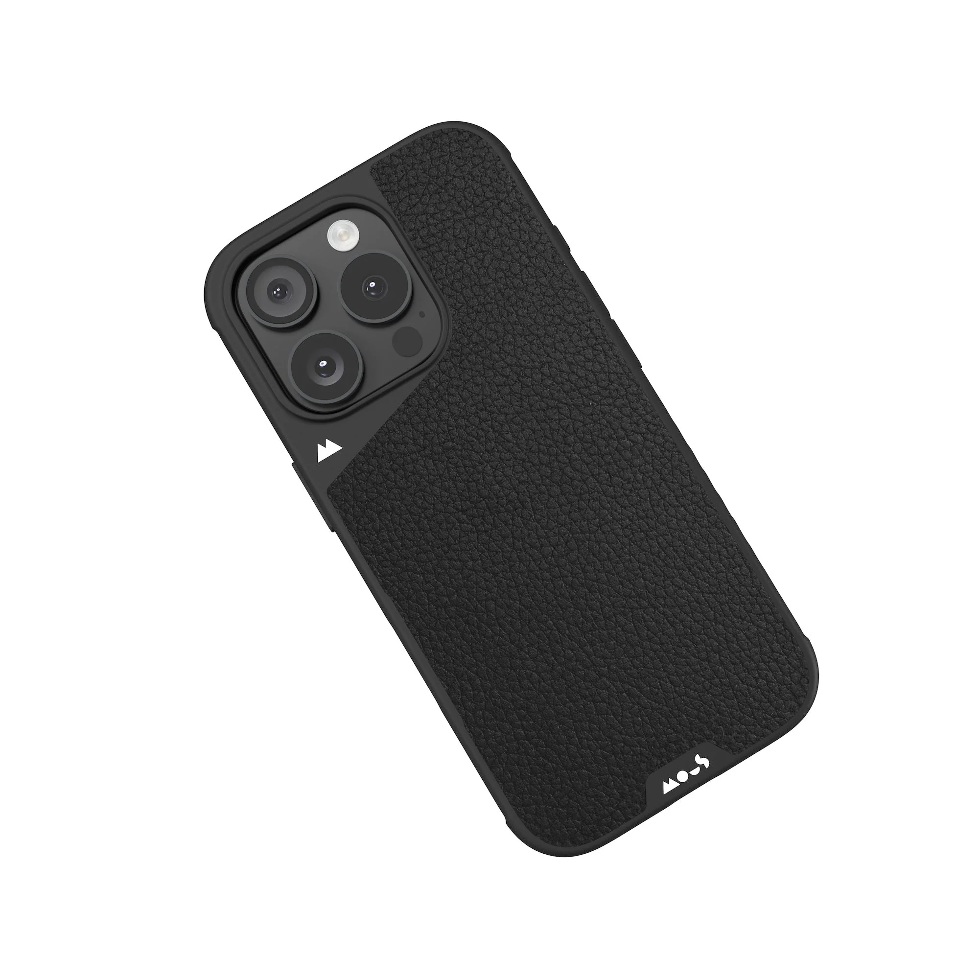 Black Leather Protective Phone Case with Camera Control Button - Limitless - Image 3